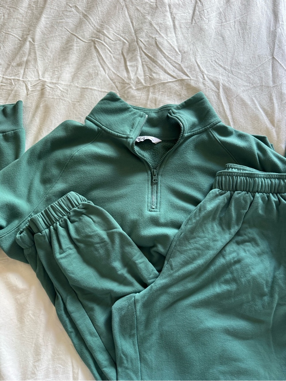 DSG Teal Green Quarter-Zip Track Top and Joggers Set